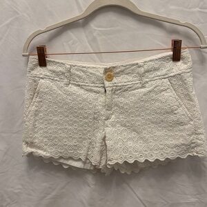 White Eyelet Lace Shorts Walsh Short